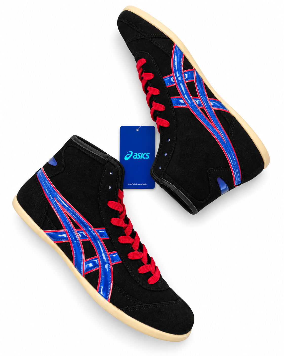 ASICS TIGERS TWR OLD  BLACK, BLUE & RED