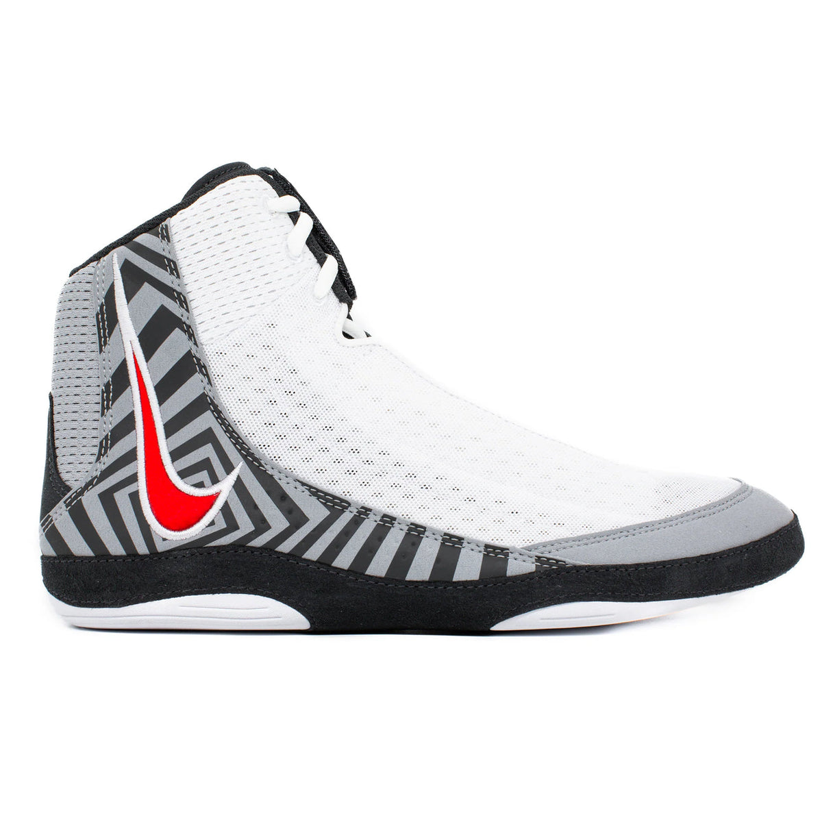 NIKE INFLICT 4 SE WHITE WOLF GREY RED WRESTLING SHOES